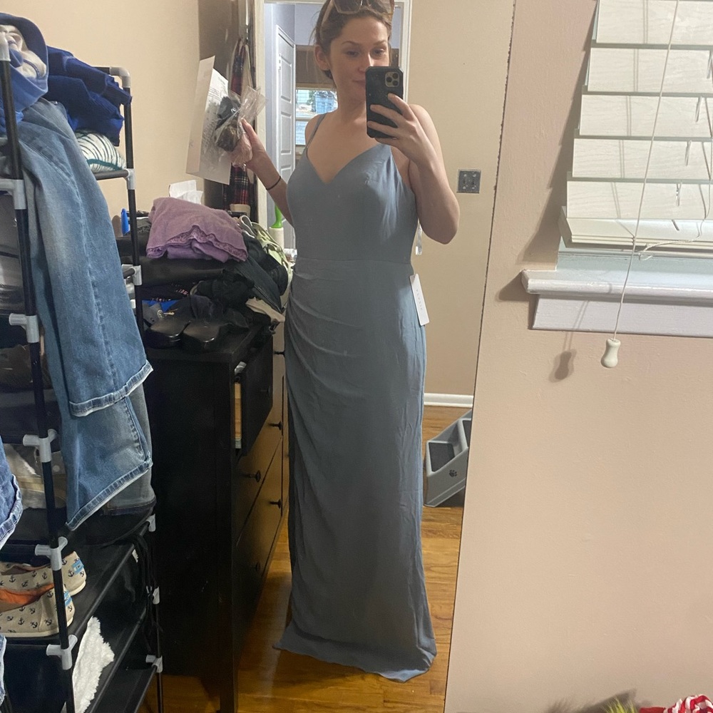 Dusty Blue Azazie Bridesmaids Dress / Never Worn